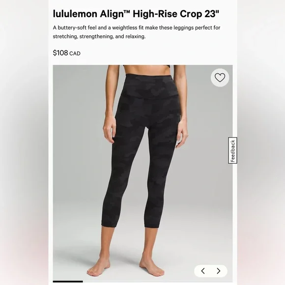 Lululemon High Rise Crop 23” - Picture 6 of 9